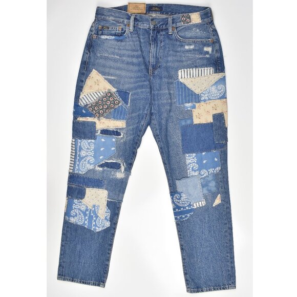 Polo Ralph Lauren Denim - Polo Ralph Lauren The Avery Boyfriend Patchwork Jeans NEW 27